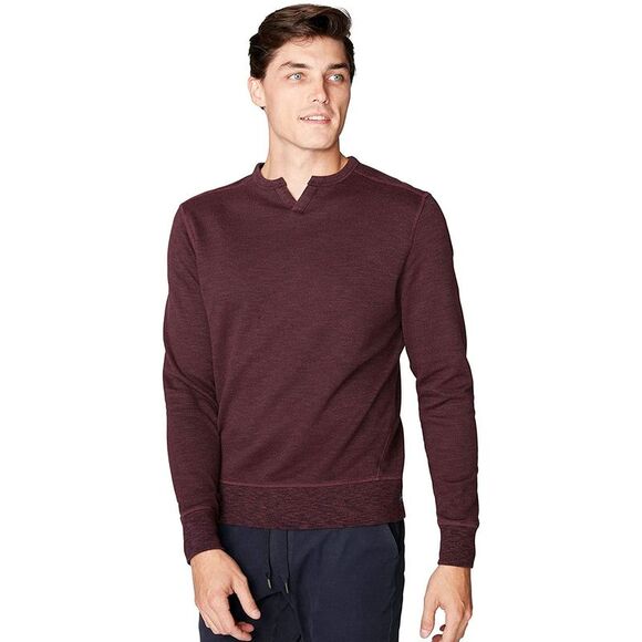 Good Man Brand Mens Victory V-Notch Sweatshirt Small Wine - NWT $128 - Picture 2 of 5